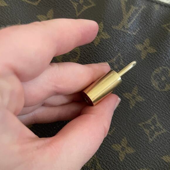 Louis Vuitton LOCK ONLY Authentic vintage brass DIY Necklace NO KEY Luggage - Picture 5 of 14